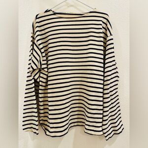 Le Minor Striped Cream and Navy Men’s / Unisex Top